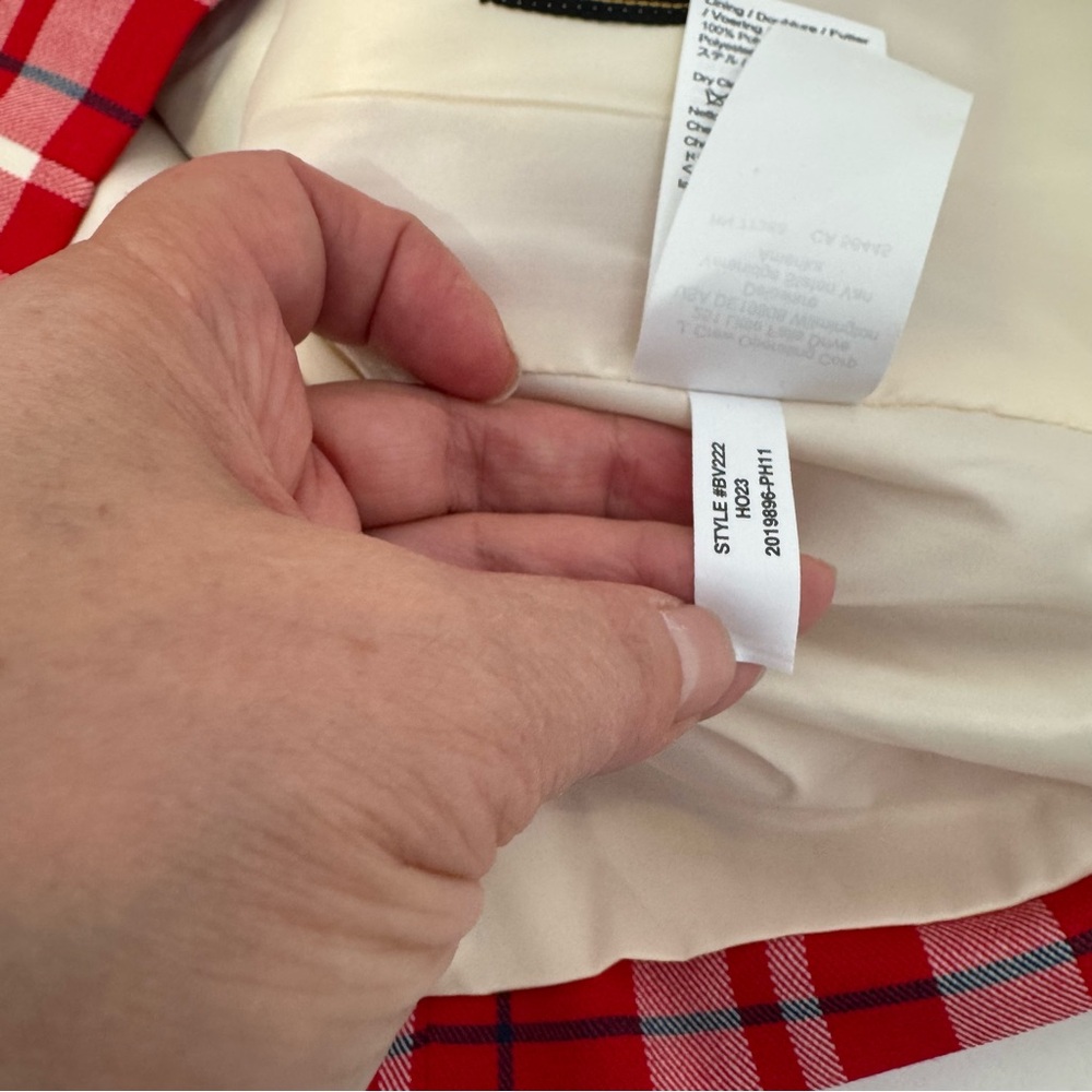 J Crew Collection Size 16 vibrant flame red plaid city wool Lady Jacket BV222 - Picture 9 of 12